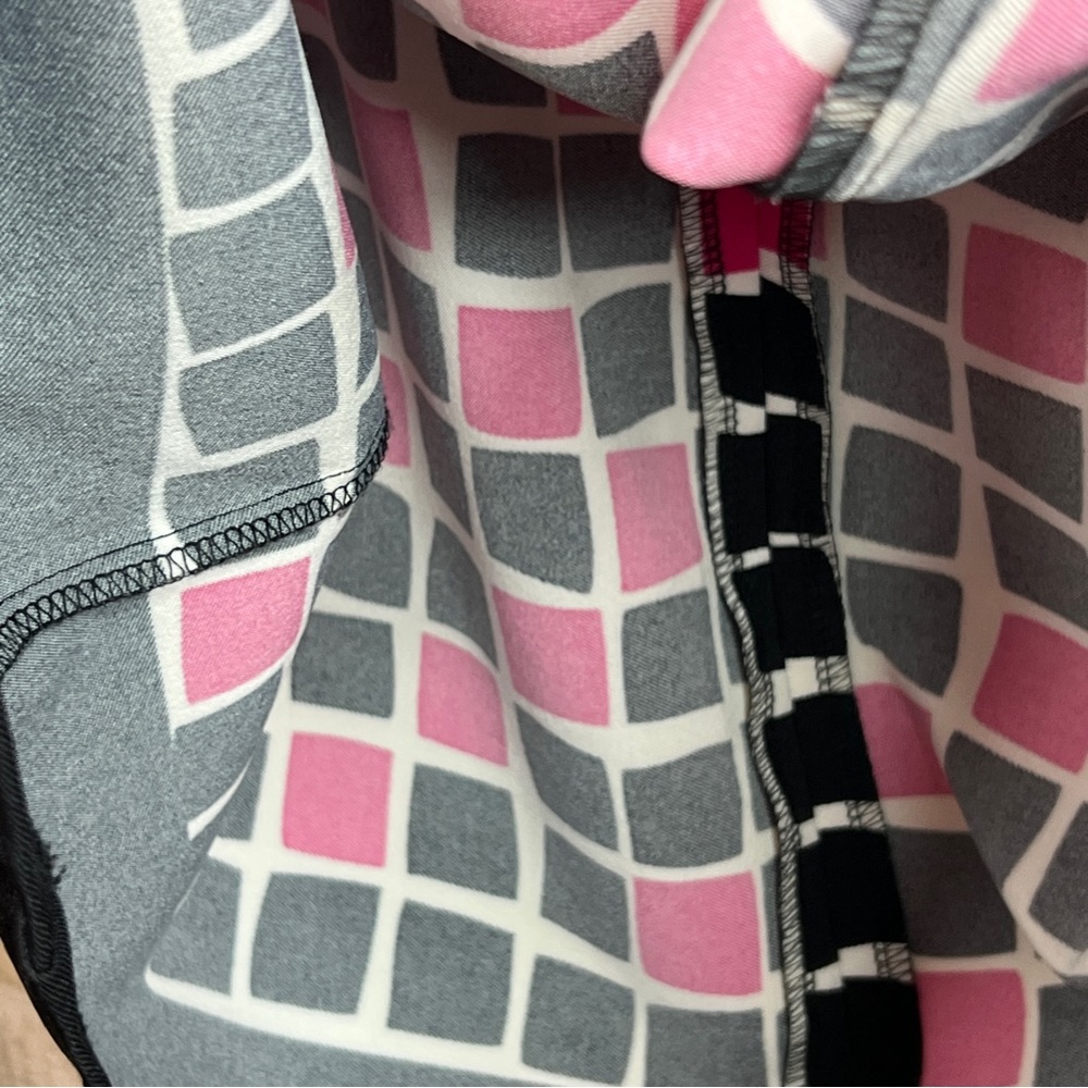 Voir Voir Size 10 Sleeveless Block Print Back Zippered Dress - Picture 4 of 11